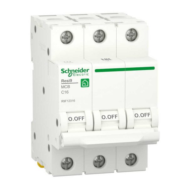 Автоматичний вимикач Schneider RESI9 6kA 3P 16A C