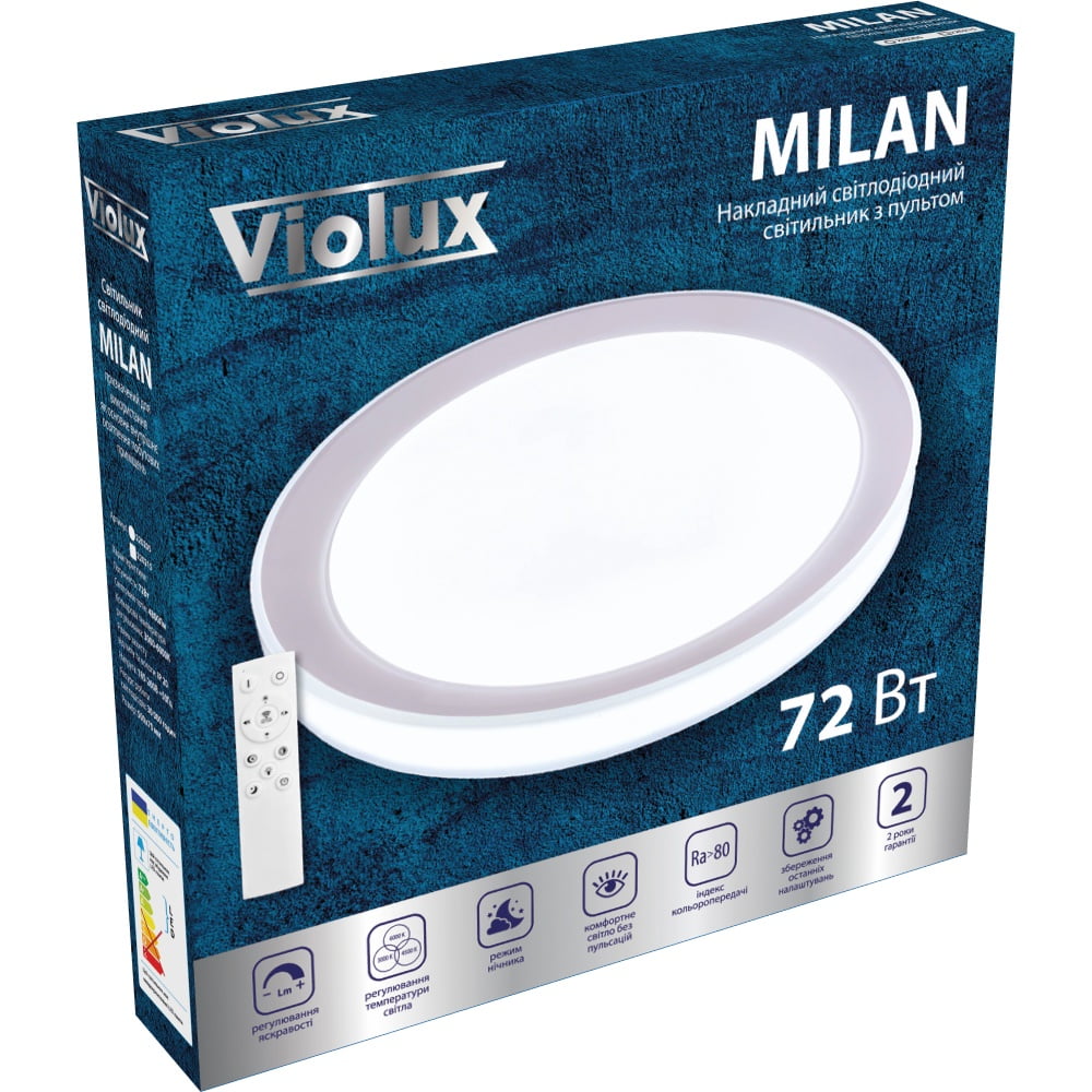 LED світильник smart MILAN VIOLUX круг 72W 3000-6000K IP20 фото 6