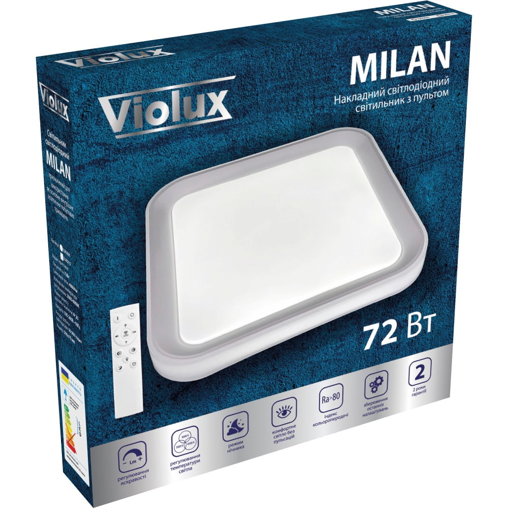 LED світильник smart MILAN VIOLUX квадрат 72W 3000-6000K IP20 фото 6