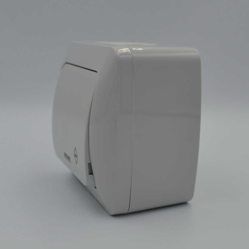 Вимикач EVA світло-сірий 1кл накладний прохідний з підсвіткою IP54 фото 2