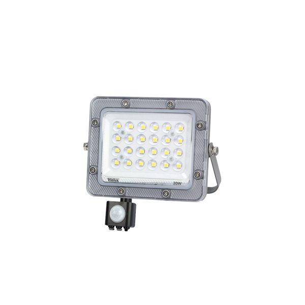 LED прожектор CARBON-S VIOLUX 20W 5000K IP65 (з датчиком руху)