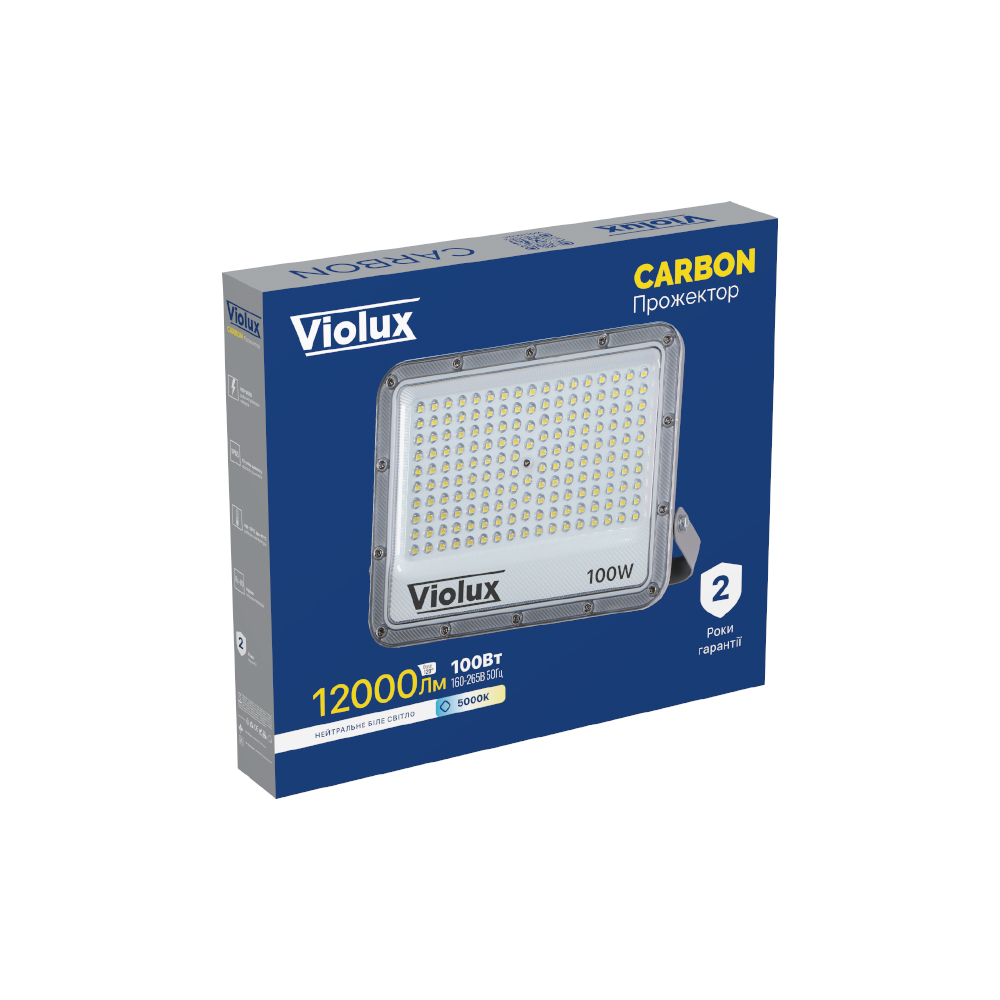 LED прожектор CARBON VIOLUX 100W 5000K IP65 фото 2