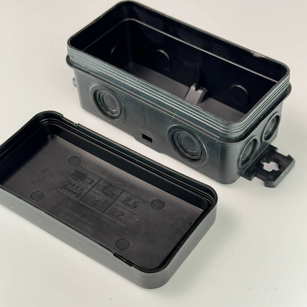 Коробка розподільча СКІМ 85х43х39 (К45B) чорна IP44 фото 3