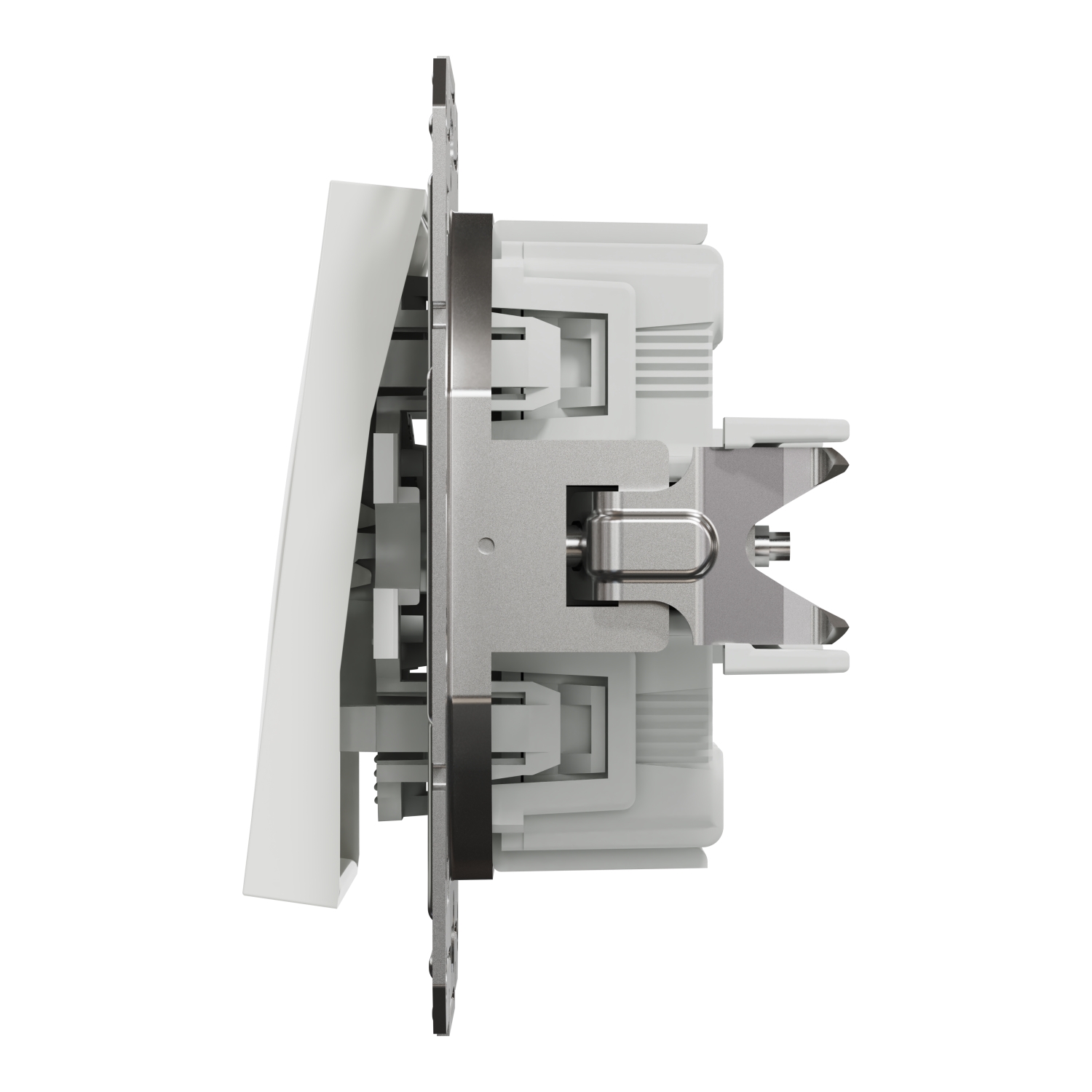 Перемикач SCHNEIDER ASFORA перехресний білий без рамки фото 3