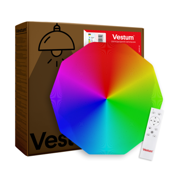 Світильник LED Vestum DIAMANT зоряне небо 60W 395*55мм 3000-6500K RGB з ДК