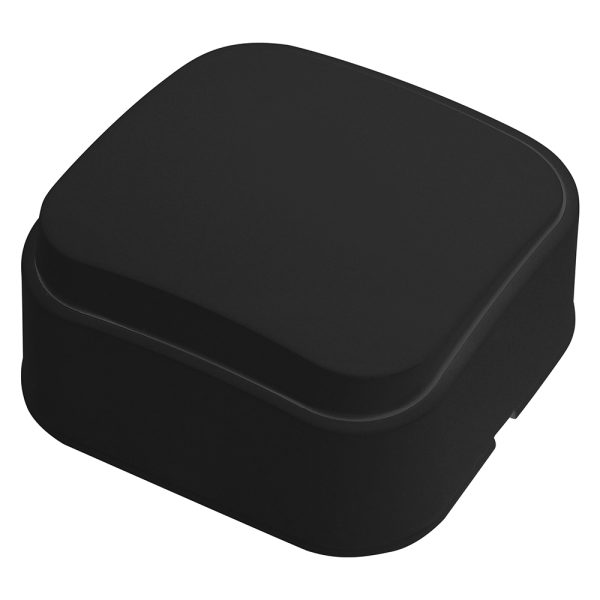 Вимикач 1 клавішний накладний чорний EVA