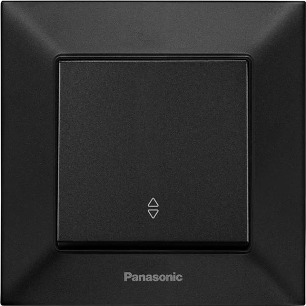 Вимикач Panasonic Arkedia Slim 1-клавішний прохідний чорний